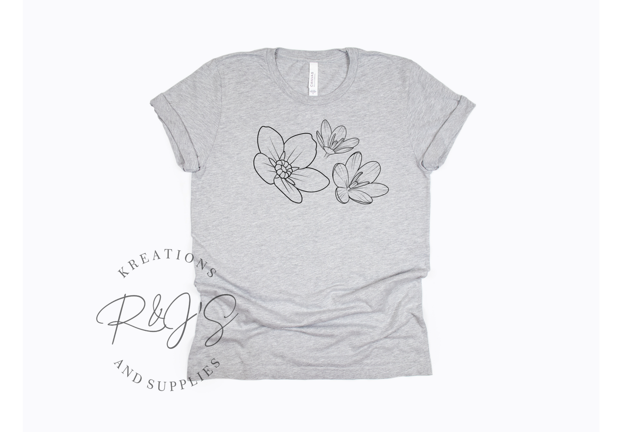 Flowers T-shirt – R&J'S KREATIONS AND SUPPLIES